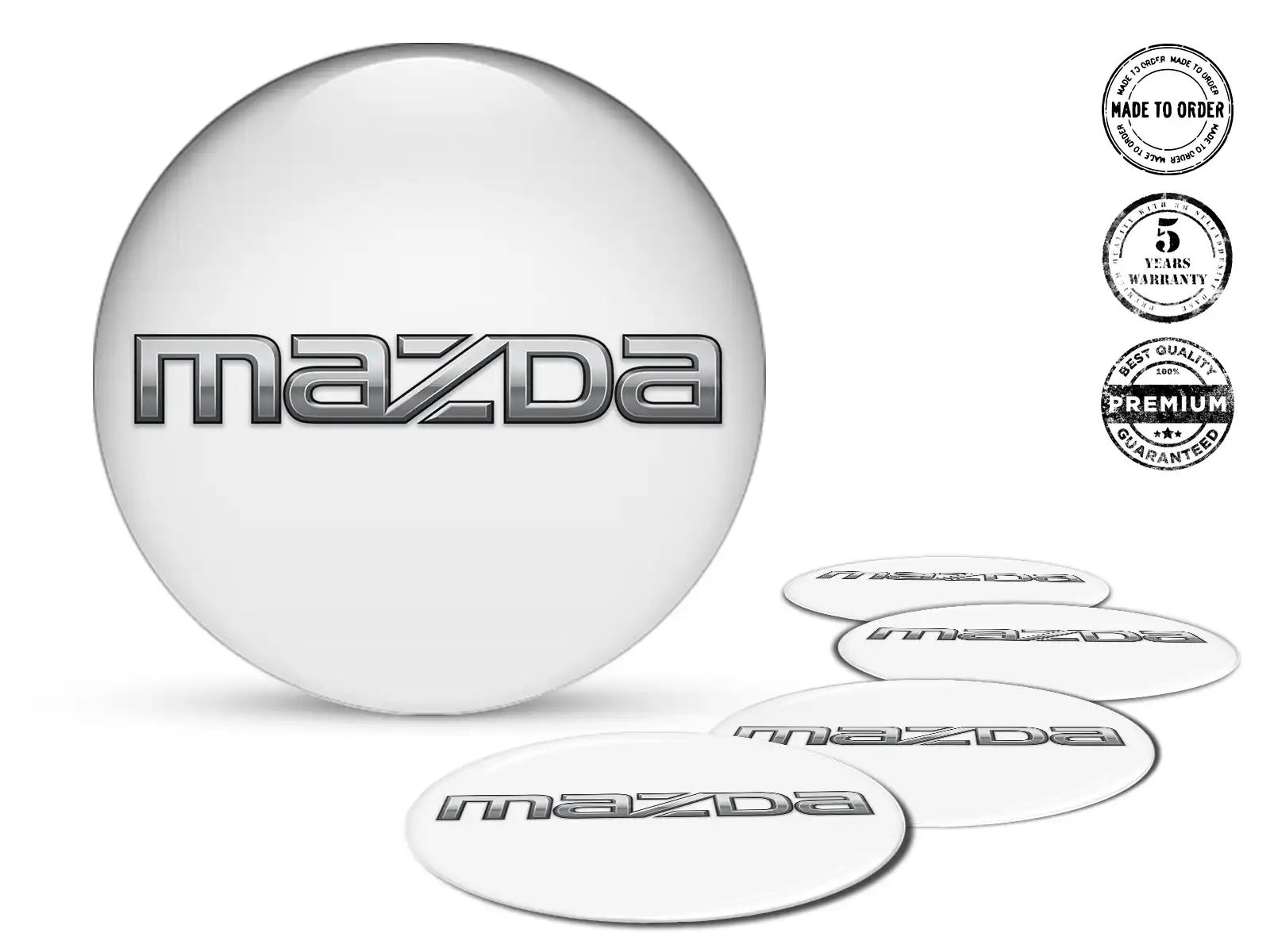 Mazda Calcomanía de Aro Logo Insignias Silicona Lujo